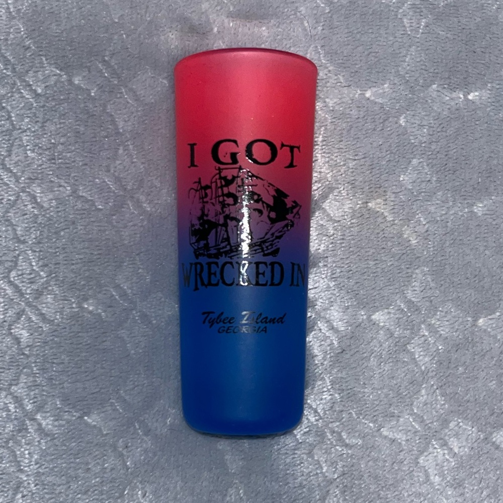 3/$10 Pink and Blue Gradient Shot Glass